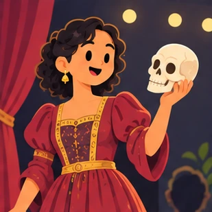 Illustration of a actor at work