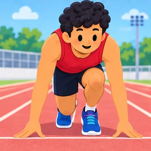 Illustration of a athlete at work