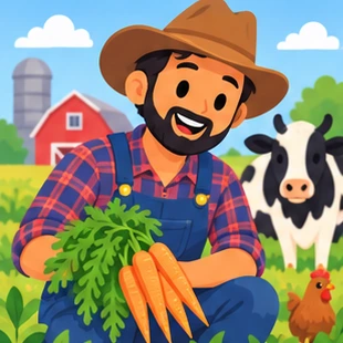 Illustration of a farmer at work