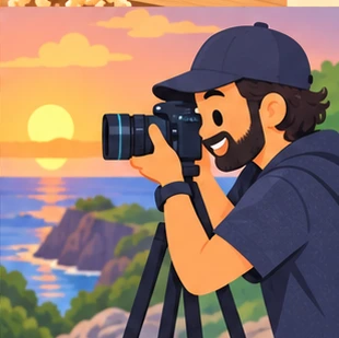 Illustration of a photographer at work