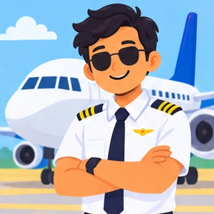 Illustration of a pilot at work